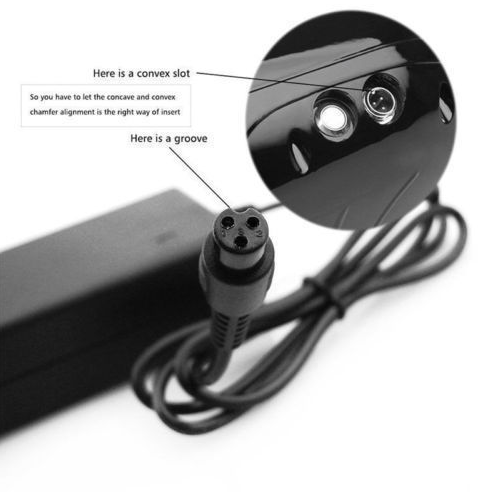 24V Li-ion Electric Scooter Battery Charger 29.4V 2A Power Adapter InLine Connector