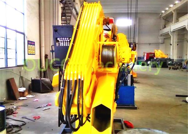 4t8m Electric Knuckle Telescopic Pedestal Mounted Ship Crane