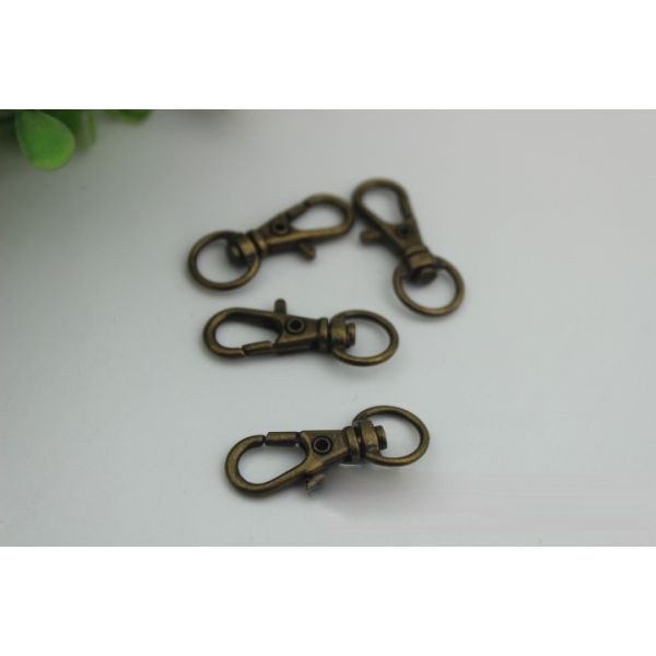 Bag accessories parts zinc alloy round 10 mm small claw snap hook clip for metal chain