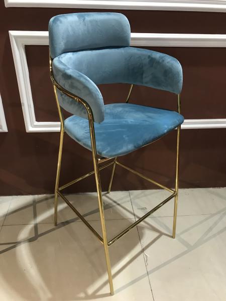 Strong Load Bearing 49cm Flannel Wrought Iron Bar Chair