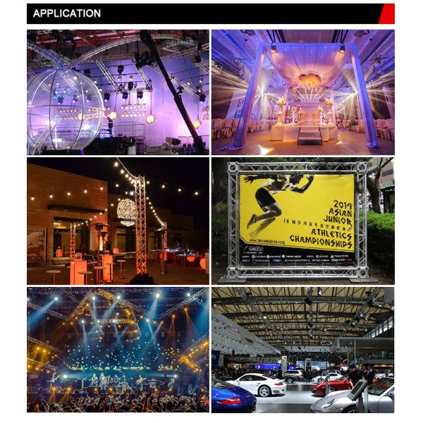Popular Aluminum Spigot Stage Lighting Truss , Portable Lighting Truss