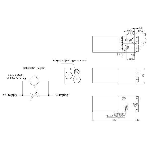 Combined Hydraulic Variable Flow Control Valve SVAT1 Time Sequence Compact Size