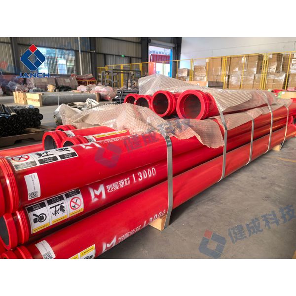 DN125 Concrete Pump Pipe ST52 Flange Connection 1 Year Warranty