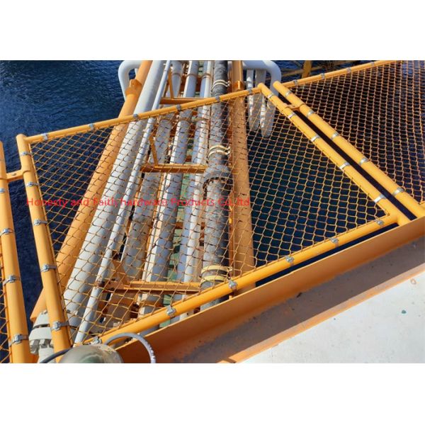 1.5 м Ширина Желтая цветная цепь с ссылкой на ткань Helideck Safety Net для вращения