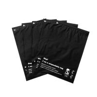 Saco de empacotamento biodegradável do enviamento 2.5mil do preto de PBAT Compostable