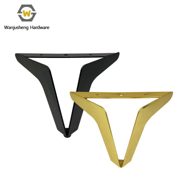 Customizable Size V-shaped Hot Metal Furniture Black Gold Sofa Coffee Table Legs Furniture Accessories