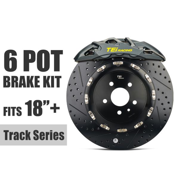 TEi GTS6 Caliper 6 Piston BBK Front Racing Brake Kit for Nissan 350Z 370Z Mazda RX-7 RX-8 Honda S2000