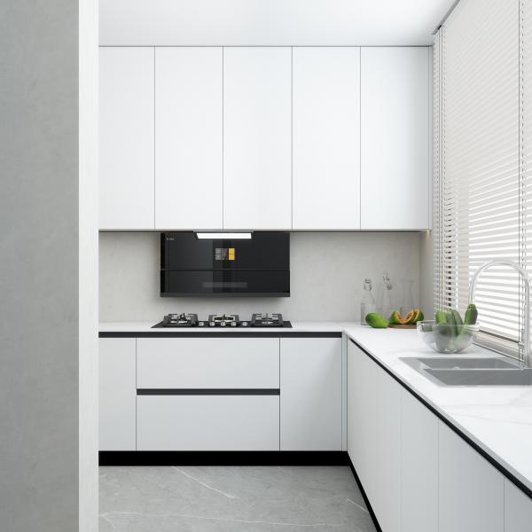 Profissional Melamina Luxury Kitchen Cabinet Set Design de gabinete de cozinha moderno