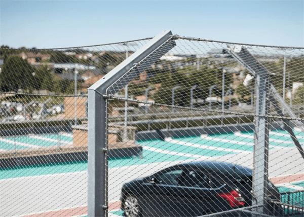 Balustrade Infill Cable Mesh Railing Black Oxide , AISI Stair Barrier Safety Nets