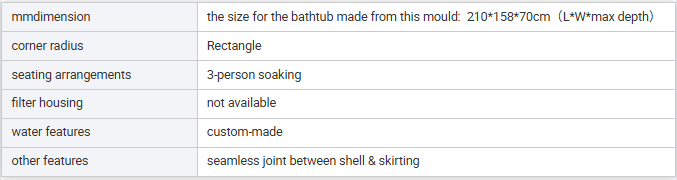 Discounted High-Precision 3-Seat Outdoor Bathtub Molds - Factory Direct Wholesale with Fast Delivery