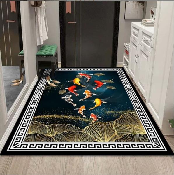 Abstract Picture Polyester Fiber Floor Carpet For Entrance Door And Living Room