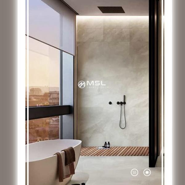 Aluminum LED Full Body Mirror 5mm LED Floor Mirror 3000K - 6000K