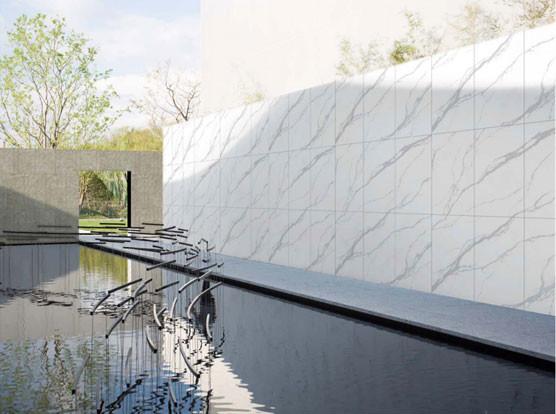 600x1200mm Matte Antique White Porcelain Curtain Wall Tiles