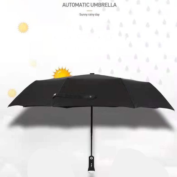 Minimalist Design Fully Automatic Folding Umbrella with Rechargeable Bluetooth Speaker