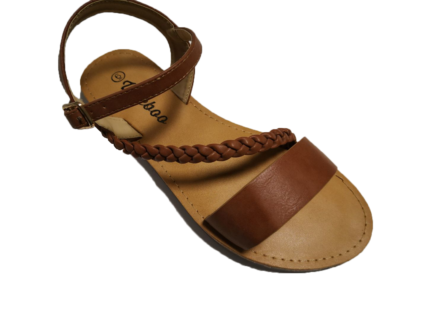 Women TPR Outsole Pu Strap Footbed Slide Sandals