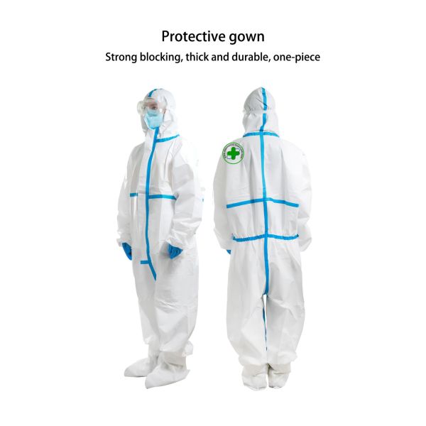 Disposable epidemic prevention supplies medical protective clothing isolation clothing conjoined hooded whole body