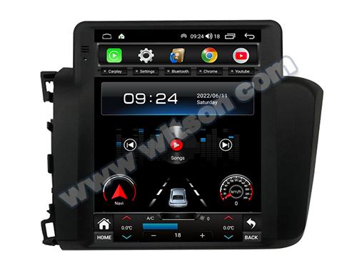 9.7'' Tesla Vertical Screen For Honda Civic 2012-2015 Left Hand Driver Android Car Multimedia Player