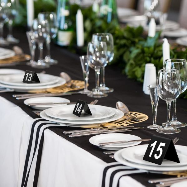 Black Acrylic Table Number 1 20 25 30 Double Sided Digital Wedding Reception Restaurant Party Banquet Logo