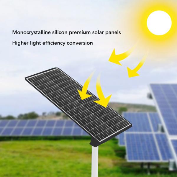 Aluminum All in One Solar Led Street Light Microwave Sensor in Smart Cities