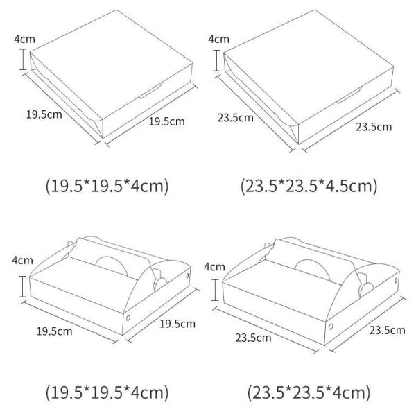 Material de pulpa de paja de pulpa paquete personalizado de comida rápida para perrito caliente pollo frito francés y pizza