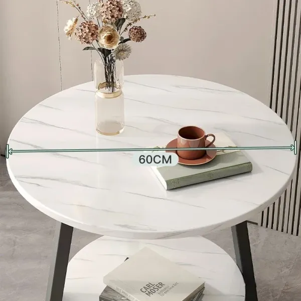Light Luxury Coffee Table, Bedroom Small Round , Living Room Sofa Side