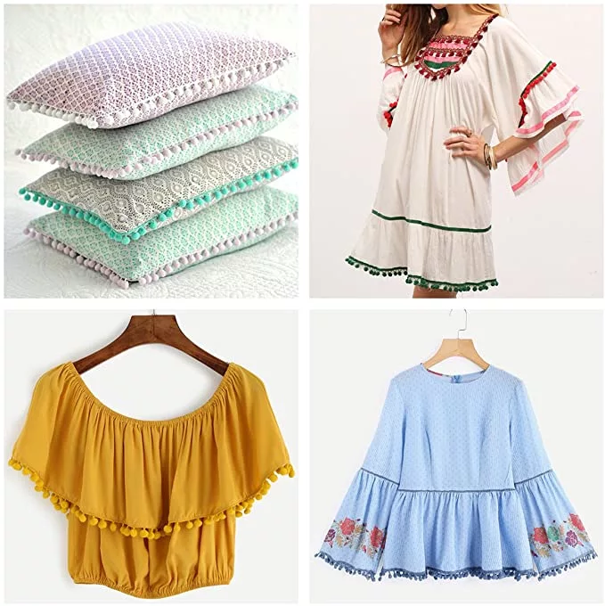 2.5cm Pom Pom Fringe