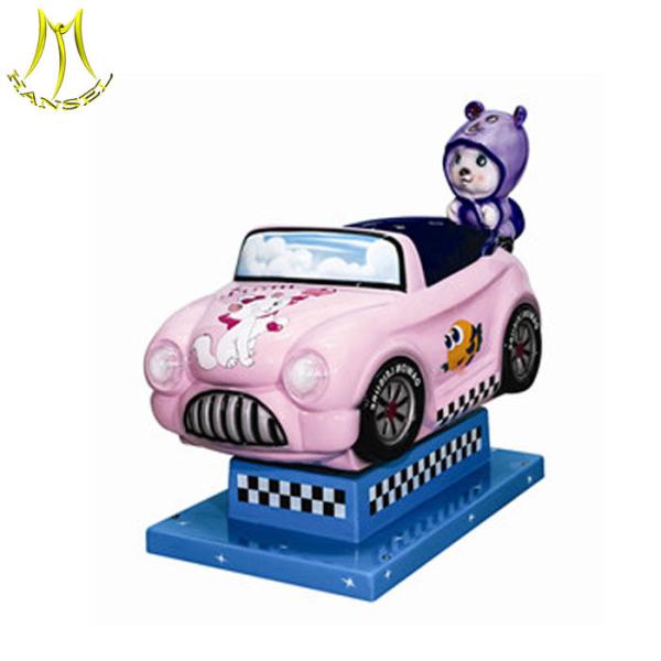Hansel indoor playground for sale coin operated car kids ride on car fiber glass kiddie rides