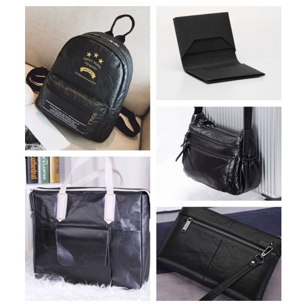 Black Washable Kraft Paper Glossy And Textured Black Color Washable Kraft Paper Wear - Resisting Durable