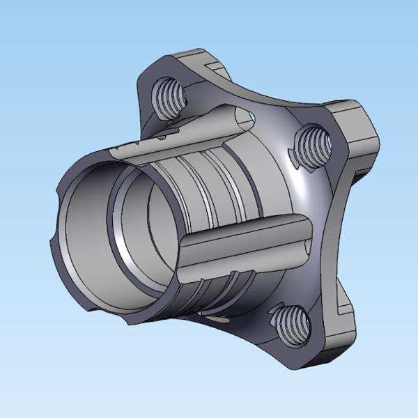 7075 Aluminum Parts CNC Machining Turning Prototype Drone Connector Oxide Black