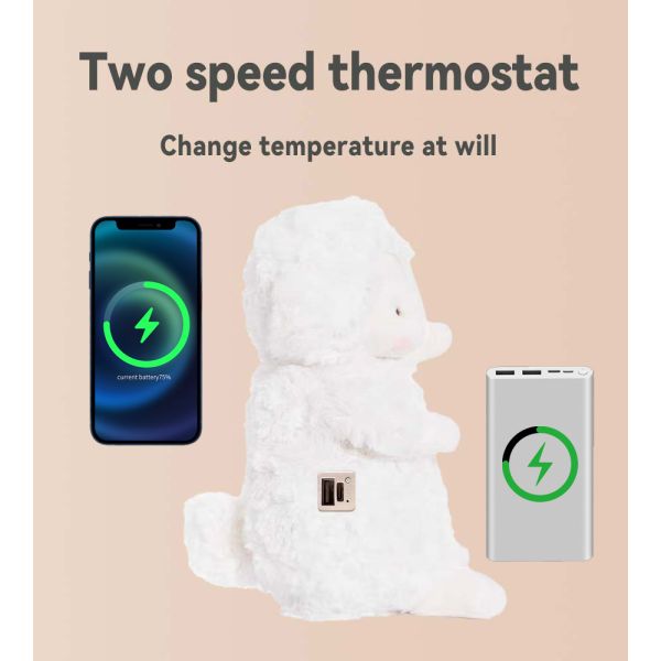 Оставайтесь уютно и связаны с нашей маленькой овечкой плюши ручной теплый энергобанк где угодно