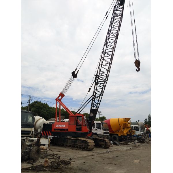49 Km / H Max Speed Used Cranes 2.3 Cbm Bucket Capacity Mitsubishi Engine