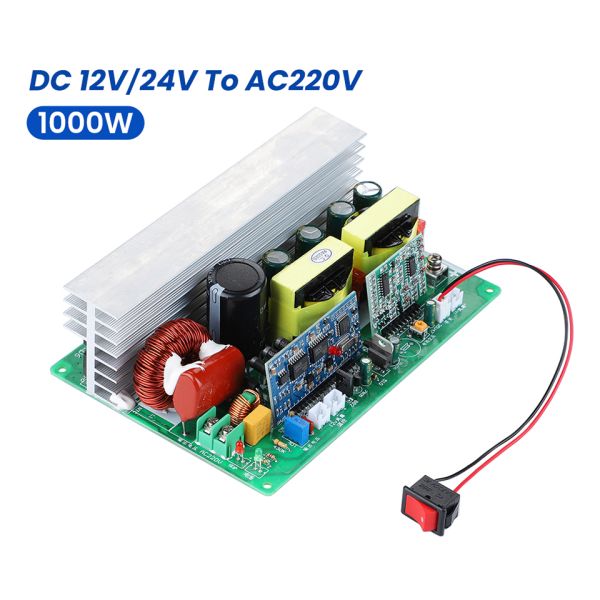 1000W 750W Pure Sine Wave DC12V 24V 48V à AC 220V Plaque d'inversion Plaque de conversion de boost