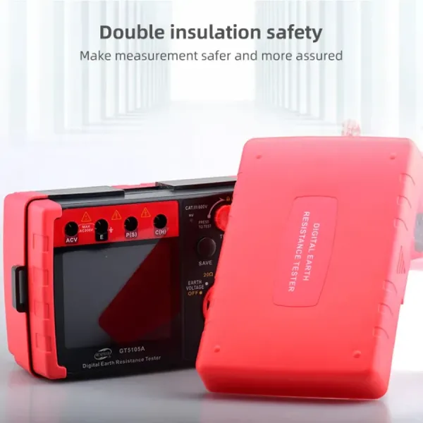 GT5105A Digital Earth Resistance Tester 400V Overload Protection with Intelligent MCU Chip