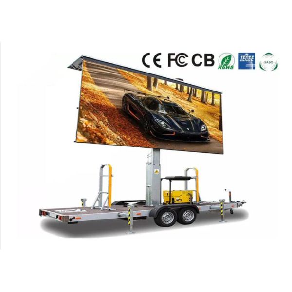 P8mm Truck Mobile LED Display Iron Cabinet 5500cd/Sqm 256mmx128mm
