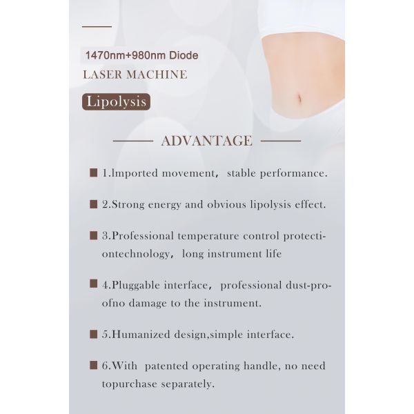 980/1470 Липолизный диод лазерный Уменьшение веса Красотка портативная
