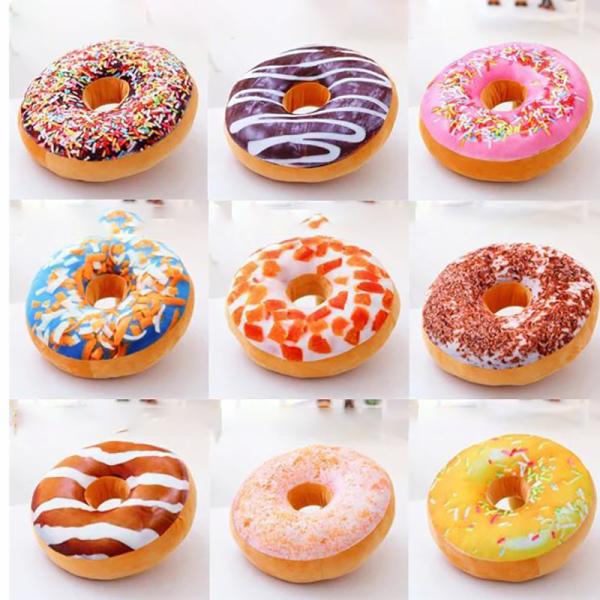 Giant Donut Cute Chair Pads Printing / Embroidering Logo For Office