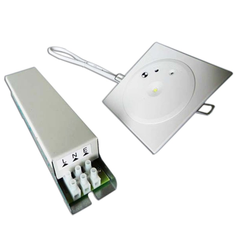 3 Hours Commercial Building LED Emergency Downlight Electro Galvanized Steel