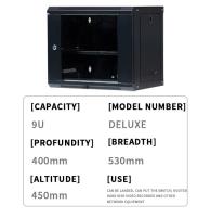 Armário de armazenamento de dados montado no chão com furos de ventilação 6U 9U 12U