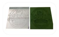 Estampilla de tinta de relieve de molde de caucho de silicona personalizada para etiquetas de prendas de vestir