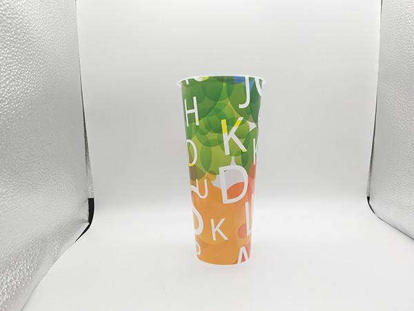 700ml 24oz IML Cups Round Empty Plastic Juice Glass with 3D lenticular