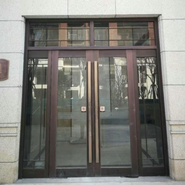 Customized Bronze Glass Door Decorative Front Door Glass Inserts