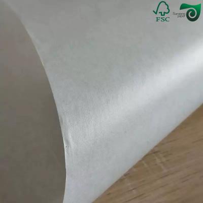 FSC 40gsm  60gsm Single Side Glossy Glassine Paper For Label Backing  White  Yellow Blue