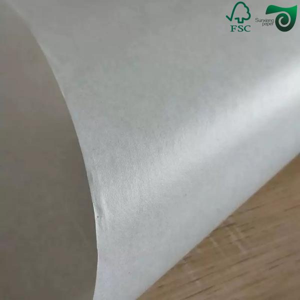 FSC 40gsm  60gsm Single Side Glossy Glassine Paper For Label Backing  White  Yellow Blue