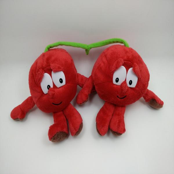 Eco friendly Vegetable Fruit Assorted Stuffed Baby Plush Toys Red / Green / Yellow