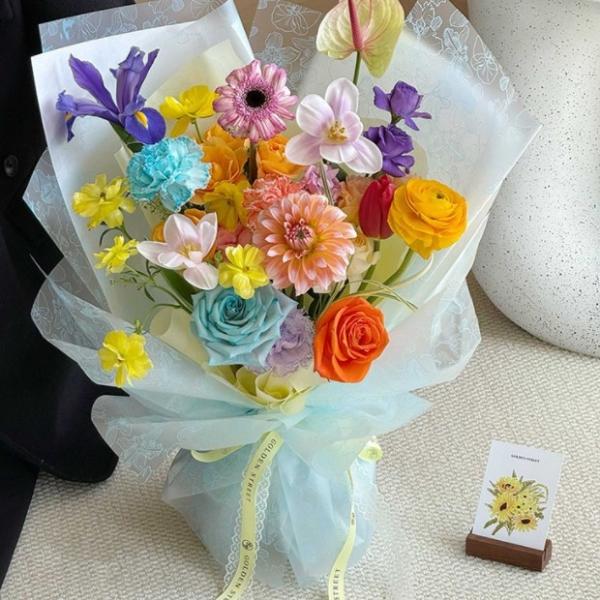 Mother's Day Phalaenopsis Matte Flower Wrapping Paper Fashionable and Waterproof Floral Art Materials