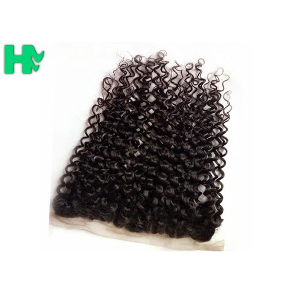 100% Human Virgin Hair 13*4 Closure Deep Curly With Baby Hair 8-24 inch