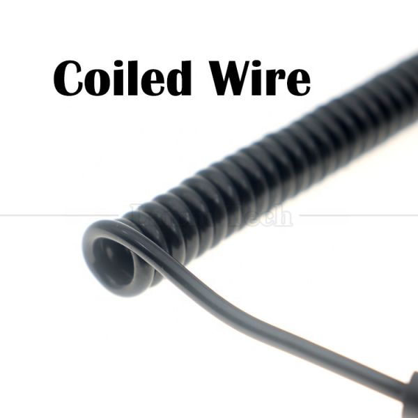 Spring Sprial Coiled Male to Female 3.5mm Jack Aux Stereo Audio Extension Cable for Speaker Headphone