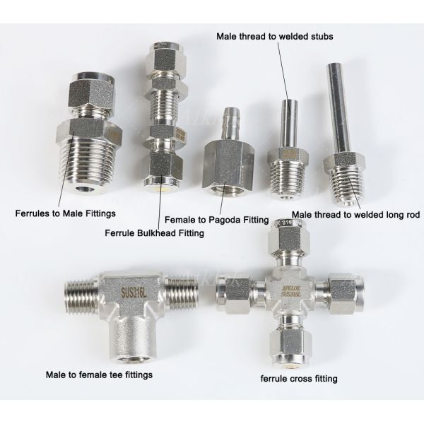 Factory supply stainless steel compression fittings wholesale Enjoy 20% off for over 1000pcs Support OEM