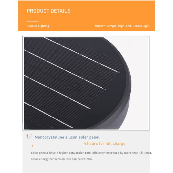 Solar Led Street Light Lamp Gate Aluminium Ip65 Waterproof Garden Solar Fence Light