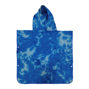 ECO2 Factory Sales Kids Poncho Beach Hooded Towel High Quality Microfiber Poncho Towel Dual Textures Hotel and Beach Use Adult Bathrobes
